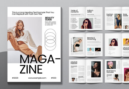 Minimal Fashion Magazine Layout Template