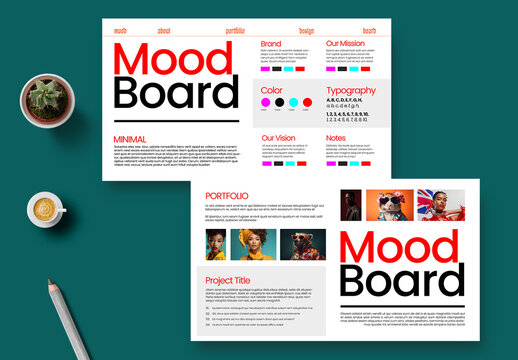 Modern Creative Mood Board Template Design