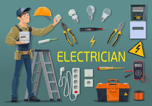construction worker with tools