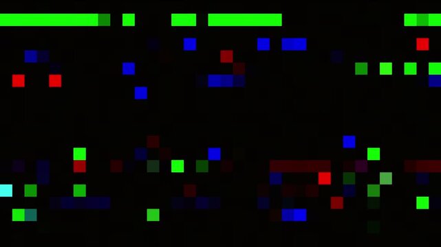 8 bit pixel glitch overlay transition with flat 2d style and seamless pixelate effect for gaming editing