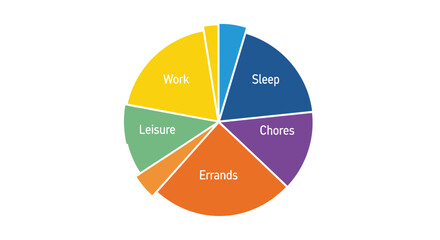 Obraz premium Colorful Pie Chart Segments.