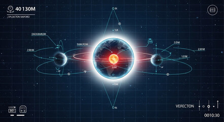 Abstract representation of a nuclear fusion reaction with glowing plasma. © Abu