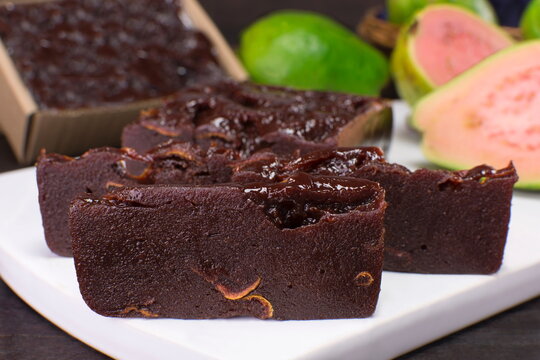 Brazillian candy made of guava and sugar called goibada casc&atilde;o