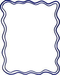 Naklejka premium Wavy Ribbons Frame