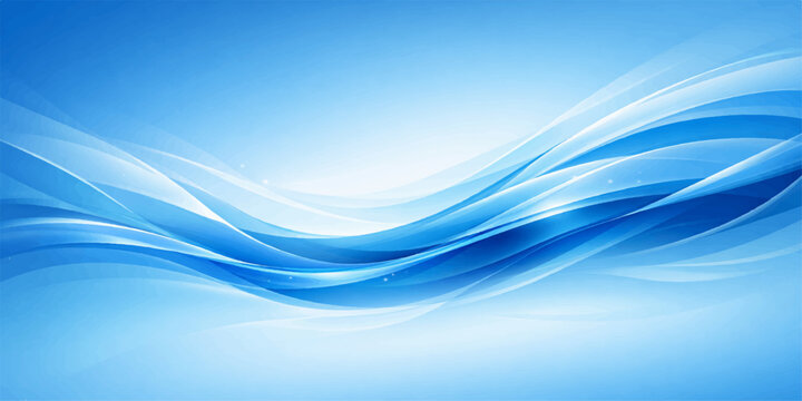Abstract blue wave background with flowing lines and smooth design