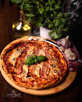 Hot Italian pizza &ndash; homemade pizza concept