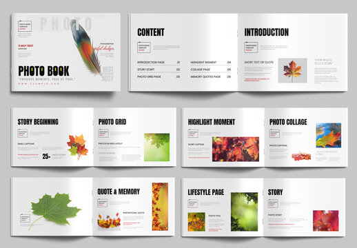 Photo Book Design Template for Photography Portfolio
