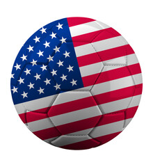 Bola de Futebol com Estampa da Bandeira dos Estados Unidos © Julianne