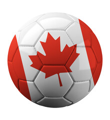Bola de Futebol com Estampa da Bandeira da Canadá © Julianne