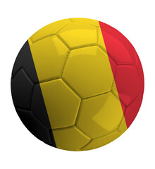 Bola de Futebol com Estampa da Bandeira da Bélgica © Julianne