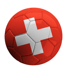 Bola de Futebol com Estampa da Bandeira da Suíça © Julianne