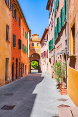 Obraz premium Volterra, Italy. Porta Fiorentina, beautiful city in Tuscany.