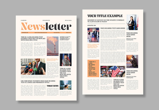 National News Magazine and Newsletter Layout