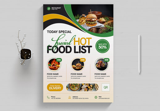 Special Hot Food Flyer Template