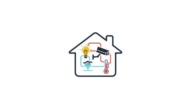 Smart home automation system icon.