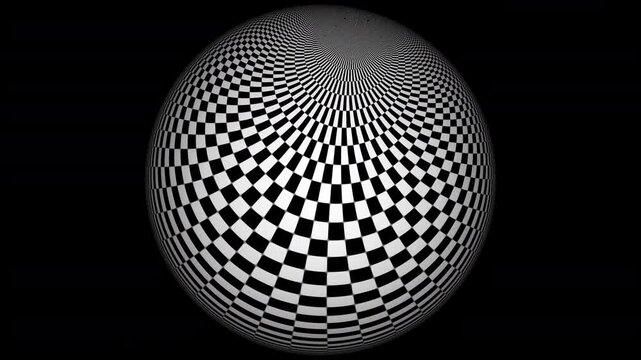 Abstract Black and White Non Euclidean Hyperbolic Geometry Grid Seamless Looping Mathematical Space Time Portal Background for Quantum Physics Sci Fi and Advanced Technology Concepts