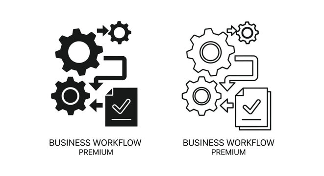 business workflow premium icons for productivity Vector
