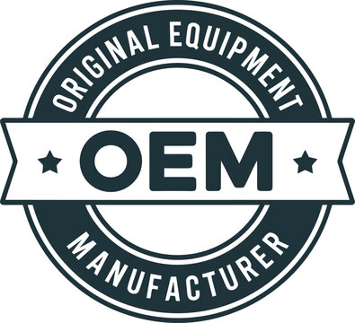 OEM Original Equipment Manufacturer Badge Icon Vector for Industrial and Automotive Branding