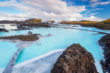 Reykjavik, Iceland. The Blue Lagoon geothermal spa.