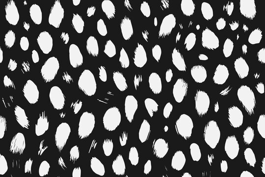 Abstract black and white background. Seamless pattern with animals skin print