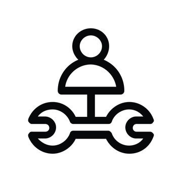Technical Support Maintenance Tools Line Icon