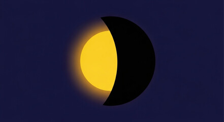 Crescent moon illuminated by the sun in the night sky. © Nur Kholis