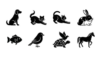 Fototapeta premium Clickable PDF Icons of Various Animals Including Birds Fish and Mammals