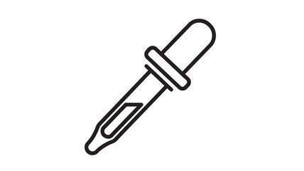 Fototapeta premium Dropper icon with a liquid droplet for dispensing liquids in scientific research or medical applications