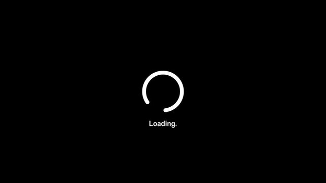 Simple Circle loading animation with transparent background. download progress, load game data, buffering process, application interface 