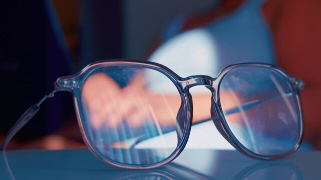 Transparent Blue Light Blocking Glasses Macro