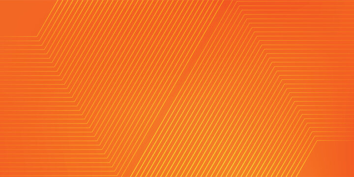 Abstract orange background with clean white zigzag geometric lines eps10