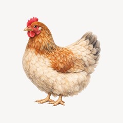 Fototapeta premium Realistic chicken farm illustration.