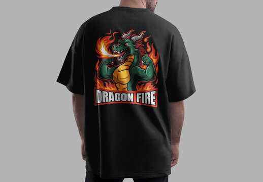 Bold Dragon Character Tshirt Design