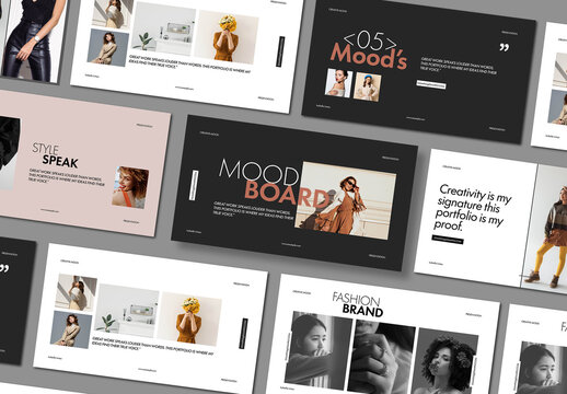 Fashion Brand Visual Concept Mood Board Design Layout