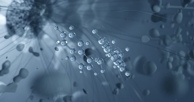 Naftifine rotating molecular structure, 3d ball-and-stick model, looped video antifungal drug
