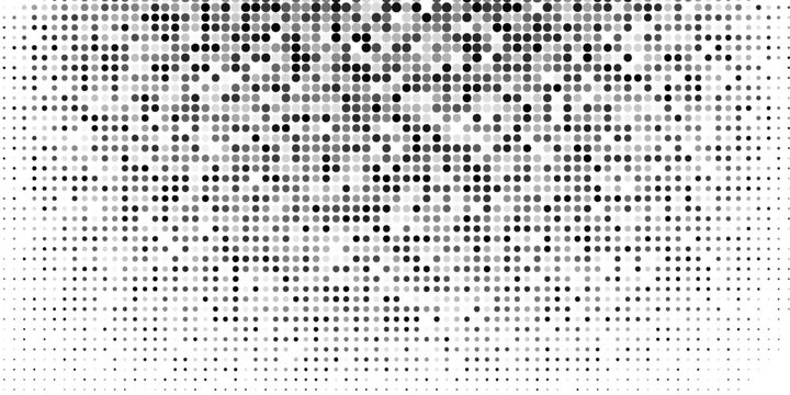 Wave halftone pattern. Halftone dots background. Vector