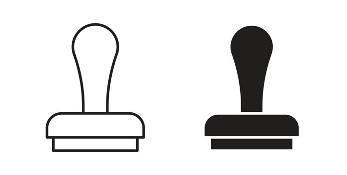 Stamp icon vector pictogram pack. icon vector template