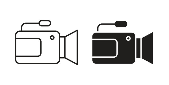 Camcorder icon vector pictogram pack. icon vector template