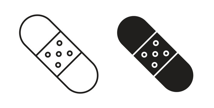 Band aid icon vector pictogram pack. icon vector template