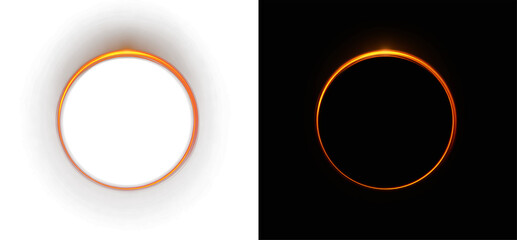 Circle glow light effect for futuristic design and creative photo editing © theladydarina