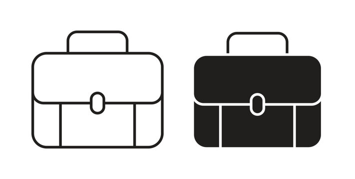 Briefcase icon vector pictogram pack. icon vector template