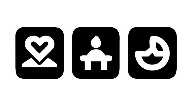 Escalator and Elevator Public Facility Icons Vector Set