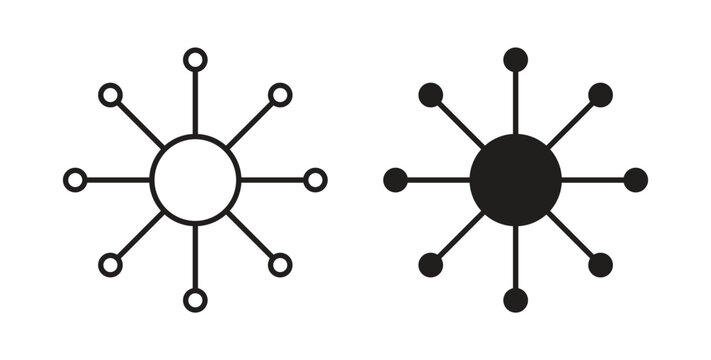 Chart connected icon vector pictogram pack. icon vector template