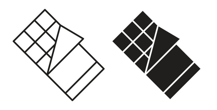 Chocolate icon vector pictogram pack. icon vector template