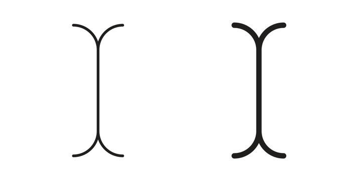 Cursor text icon vector pictogram pack. icon vector template