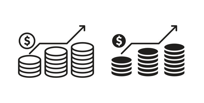 Earning icon vector pictogram pack. icon vector template
