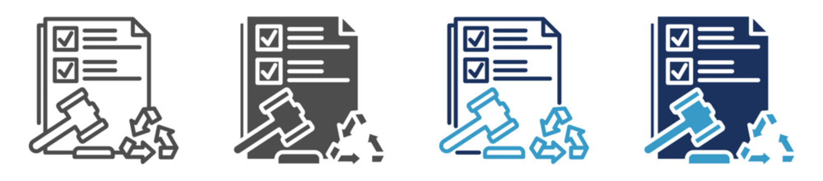 regulatory changes multi purpose icon set