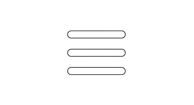 Three horizontal lines icon.