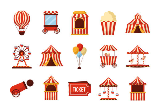 Circus Festival Illustration Set