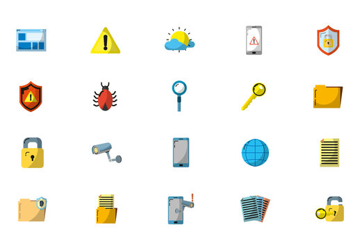 Cyber Security Illustration Set